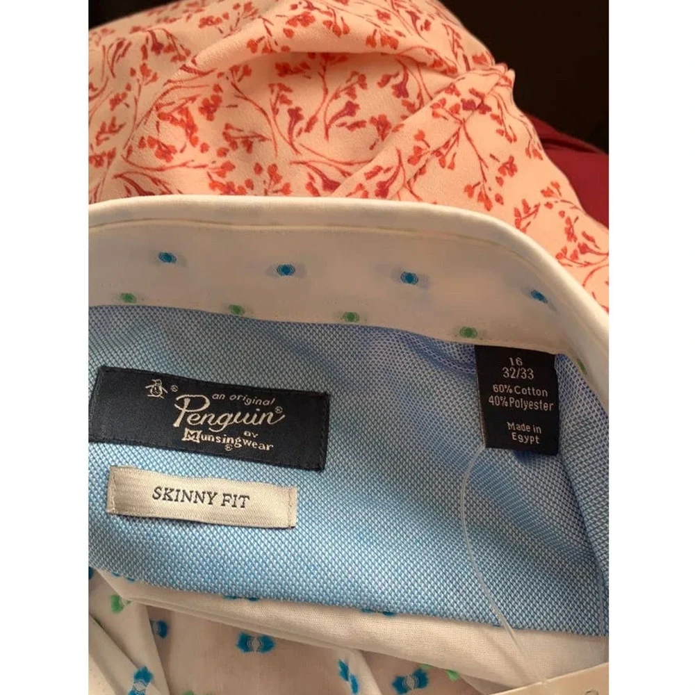 NWT Penguin Skinny Fit button down dress shirt L - Picture 5 of 5